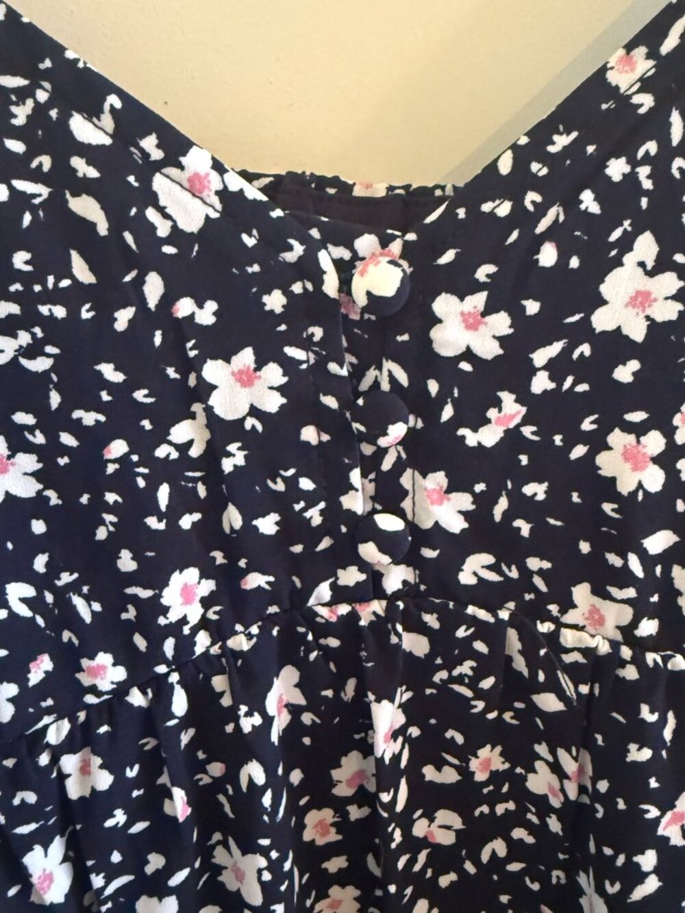 Navy Floral Flowly Mini Dress - Picture 3 of 4